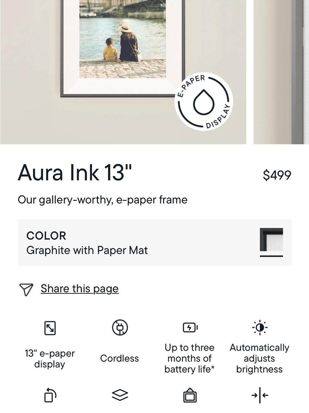 Aura ink frame